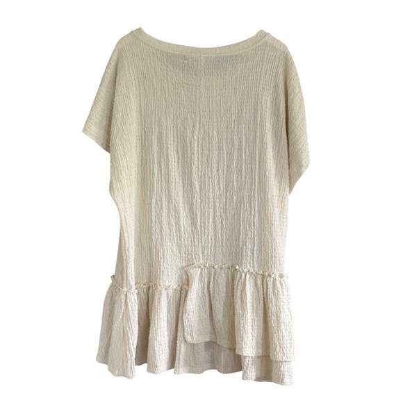 Free People Beach Marni Tunic in Shell Cream Ruffle Dress Size Large - Picture 7 of 7